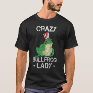 T-shirt Dame grenouille folle attrape et mange des grenoui