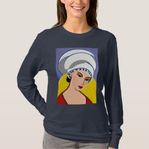 T-shirt Dame moderne Art déco à Turban