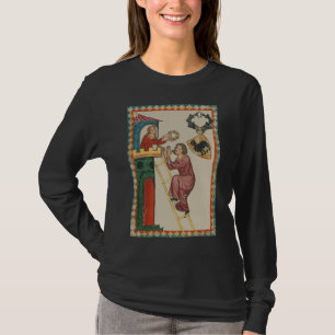 T-shirt Dame offrant un cadeau à un prétendant, 14e siècle