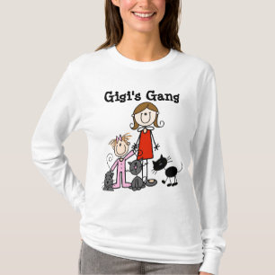 T-shirt Dame, Petite Fille, Trois Chats
