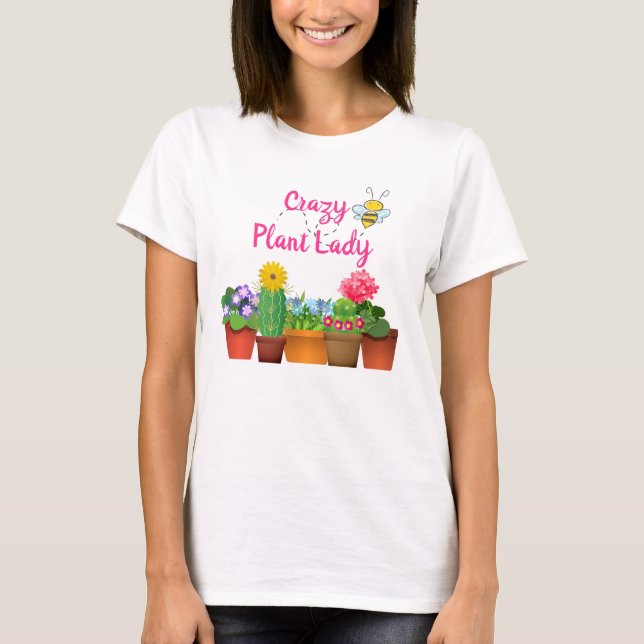 T-shirt Dame Plante Crazy Cute / Jardin Cactus Été (Devant)