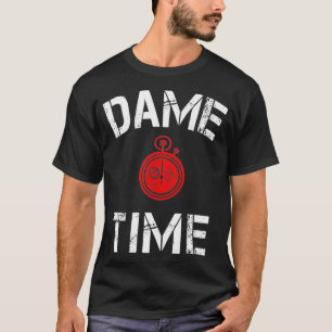 T-shirt Dame Time Basketball Fans Cadeau