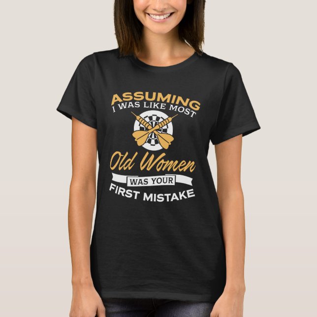 T-shirt Dames âgées drôles dardant des amants (Devant)