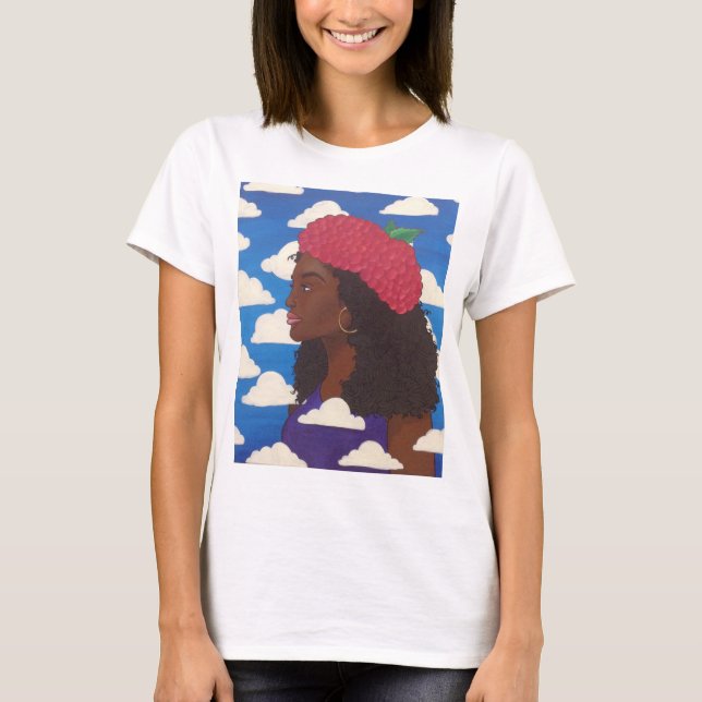 T-shirt Dames de base t de béret de framboise (Devant)