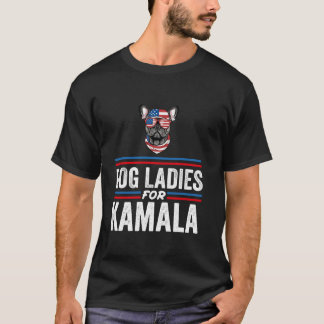T-shirt Dames de chiens pour Kamala Drôle Chat 2024 Présid