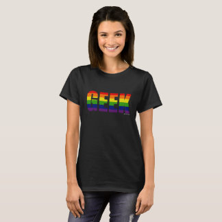 T-shirt Dames du geek 01 d'arc-en-ciel