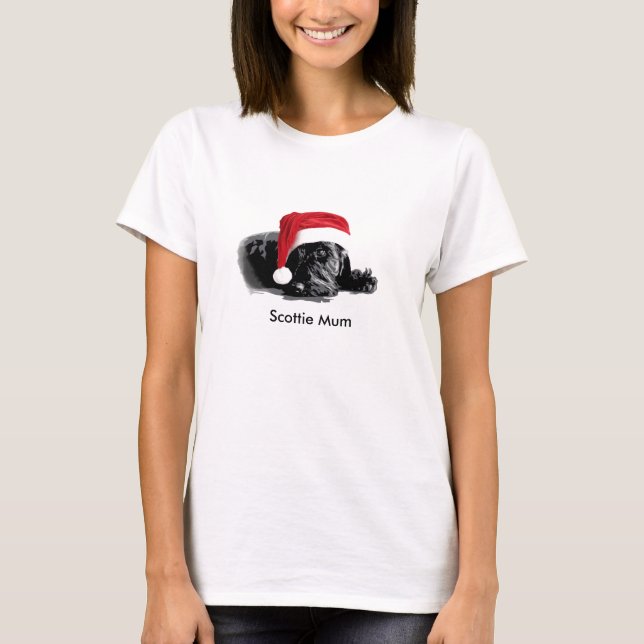 T-shirt dames écossaise Terrier (Devant)