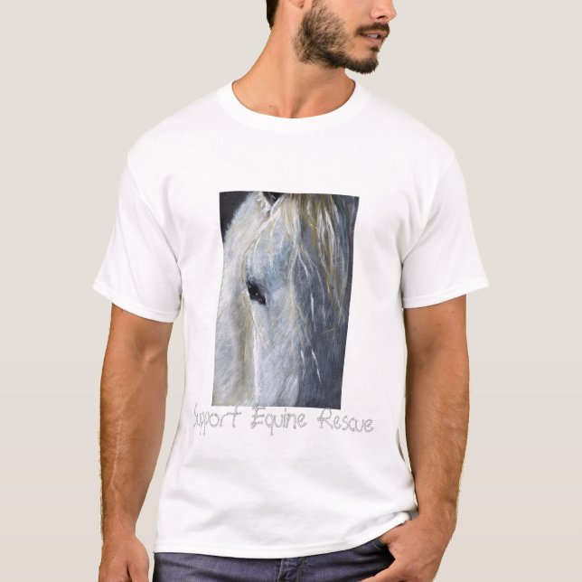 T-shirt Dames grunges T de délivrance équine de soutien (Devant)