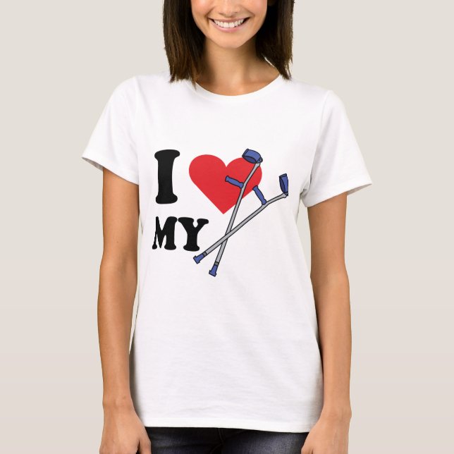 T-shirt Dames T d'amour de béquille (Devant)