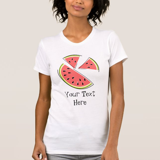 T-shirt dames "Text" pour pièces de pastèque (Devant)