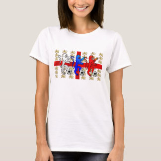 T-shirt Dames trois lions de bébé de l'Angleterre -