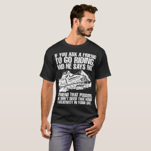 T-shirt d'ami de Snowmobile d'équitation de la vi
