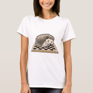 T-shirt Damier d'échecs de jeu d'échecs de hérisson