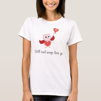 T-shirt d'amour de Hibou-manières