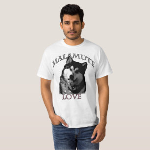 T-shirt d'amour de Malamute