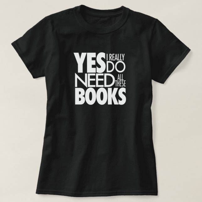 T-shirt d'amour pour le livre et la lecture (Design devant)