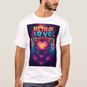 T-shirt d'amour rétro