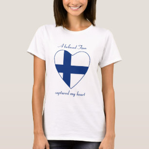T-shirt d'amoureux de drapeau de la Finlande