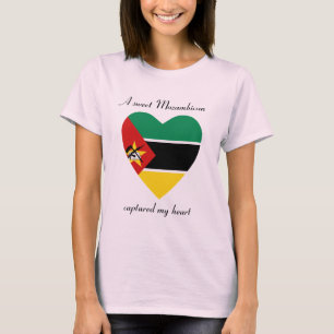 T-shirt d'amoureux de drapeau de la Mozambique