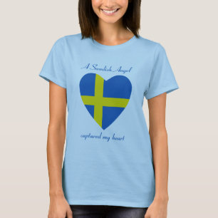 T-shirt d'amoureux de drapeau de la Suède