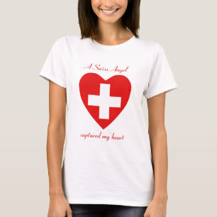 T-shirt d'amoureux de drapeau de la Suisse