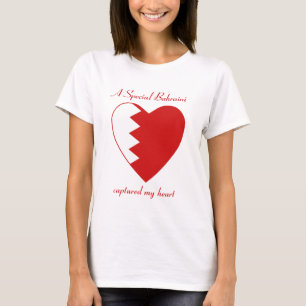 T-shirt d'amoureux de drapeau du Bahrain