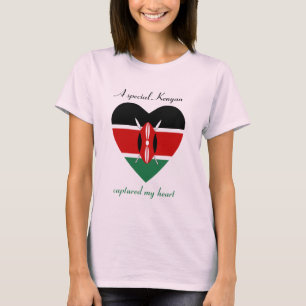 T-shirt d'amoureux de drapeau du Kenya