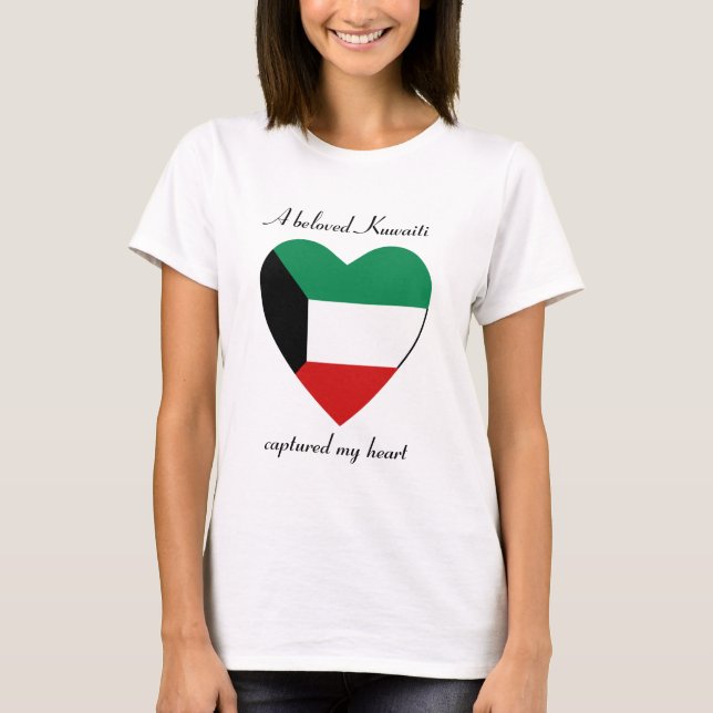 T-shirt d'amoureux de drapeau du Kowéit (Devant)