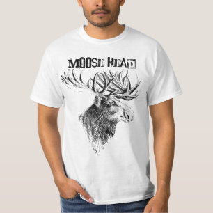T-shirt d'amusement d'humour de tête d'orignaux