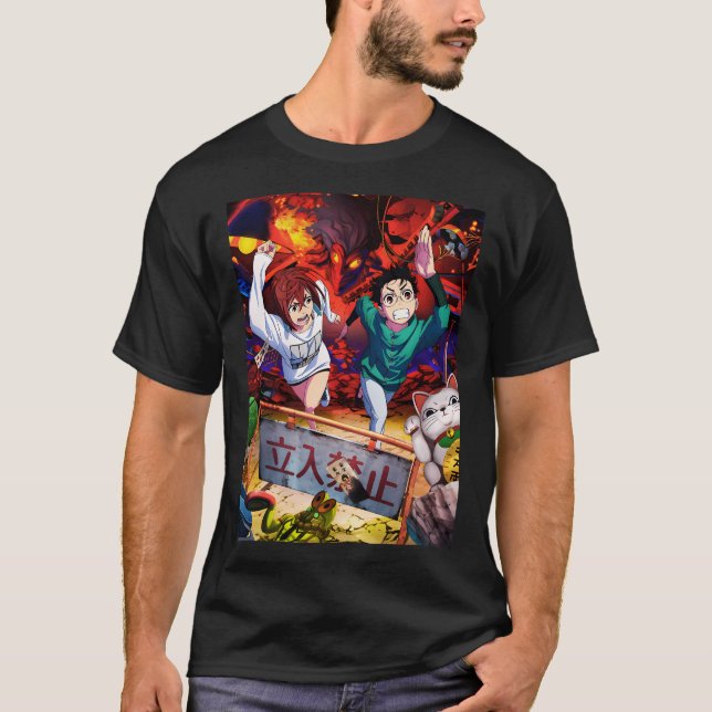 T-shirt Dan Da Dan Monster pourchasse (Devant)