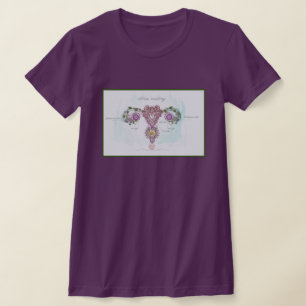T-Shirt d'anatomie botanique de l'utérus