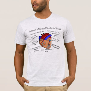 T-shirt d'anatomie de coeur d'étudiant en médeci