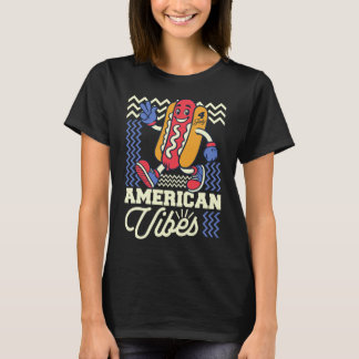 T-shirt Dancing Dog - American Vibes 4th of July Tee