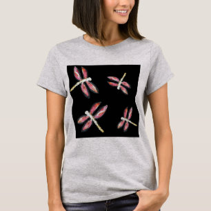 T-shirt Dancing Pink Dragonfly Bugs