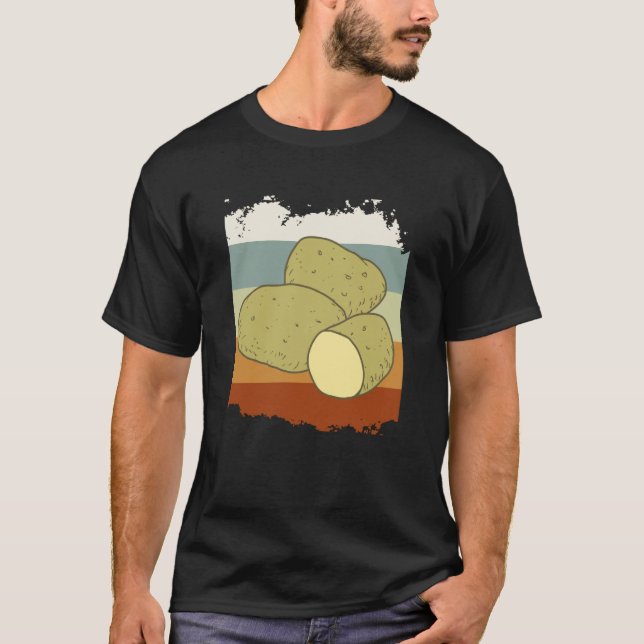 T-shirt Dancing Potatoe Cute Vegetable Hobby Chef Cooking (Devant)