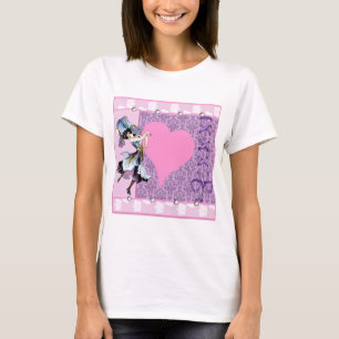 T-shirt Dancing vintage fleur fée rose design par LeahG