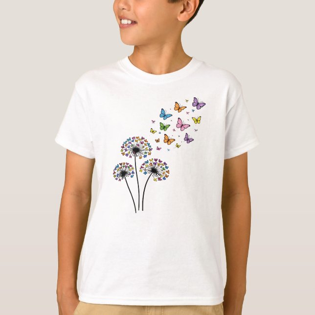 T-shirt Dandelion butterfly flow (Devant)