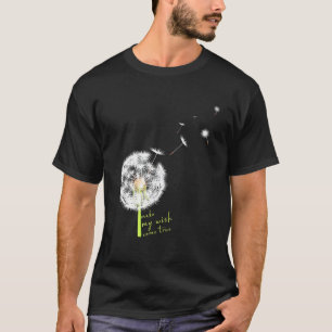 T-shirt Dandelion Flower Imprimer Lucky Charm Faire My Wis