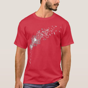T-shirt Dandelion Oiseaux Fleurs Lover Faire Un Dandelio S