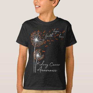 T-shirt Dandelion Orange Faith Hope Love ney Cancer Award