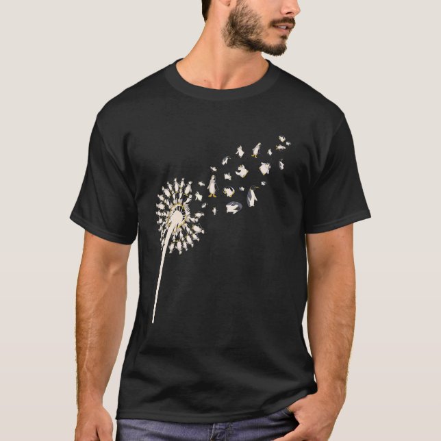 T-shirt Dandelion Penguin Bird Zoo Animal Antarctica Peng (Devant)