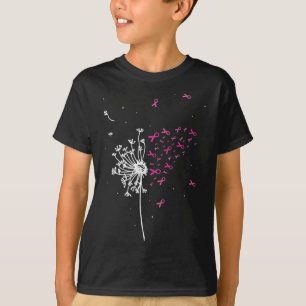 T-shirt Dandelion Pink Ribbon Cool Sensibilisation au canc