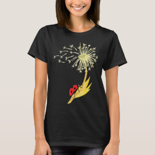 T-shirt Dandelion Semences Ladybug Pour Gardener Herbalist