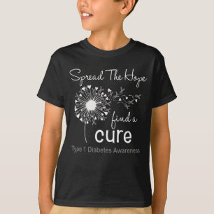 T-shirt Dandelion Type 1 Diabetes Awareness