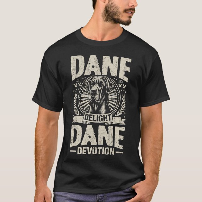 T-shirt Dane Delight, Dane Devotion Dog (Devant)