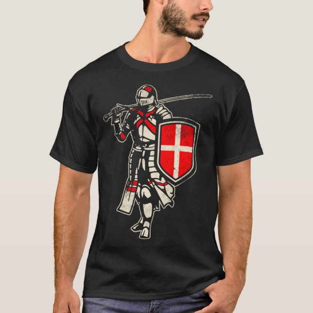 T-shirt Danemark Danois Chevalier (Devant)