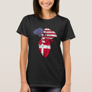 T-shirt Danemark Drapeau Danois Danois Pride Coeur