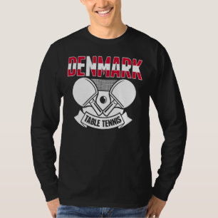 T-shirt Danemark Ping Pong Fier Danois Table Tennis Suppo