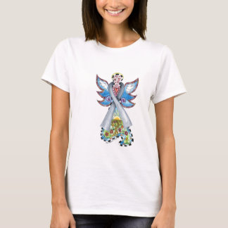 T-shirt d'ange de ruban de cancer du cerveau