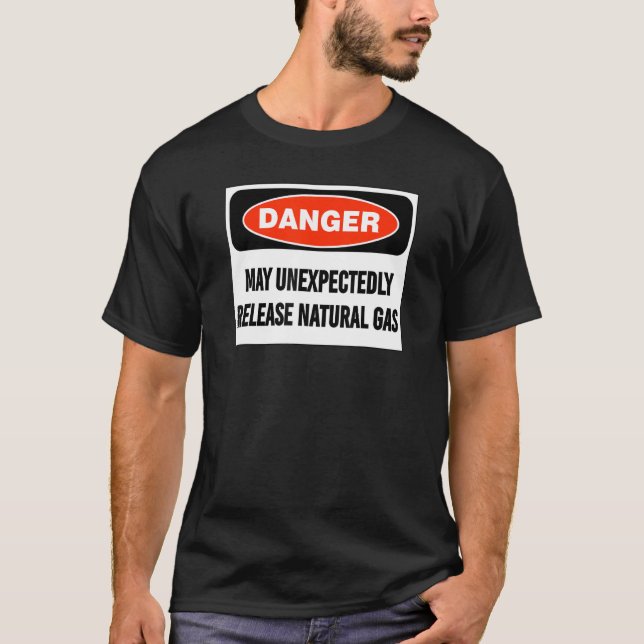 T-shirt Danger de plaisanterie peut libérer inopinément du (Devant)